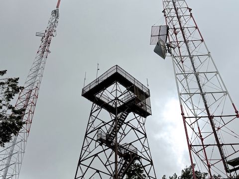 Man, I wish it was legal to climb Mount Bigelow's "observation deck".