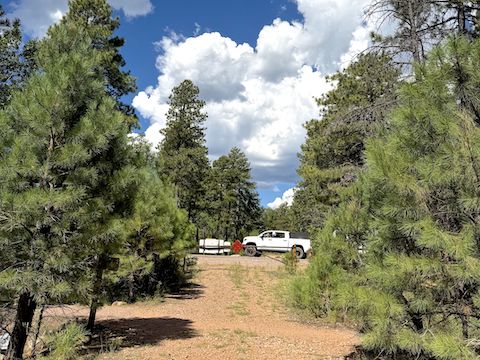 Clouds coming in at Woods Canyon Rd. I heard thunder.
