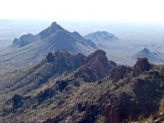 Looking south from Vulture Peak's saddle.