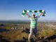 The famous Glasgow Celtic Hoops on the summit of Shaw Butte. Sunnyslope below.