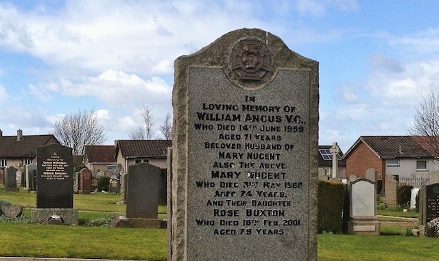 The grave of William Angus, VC, his wife and daughter.