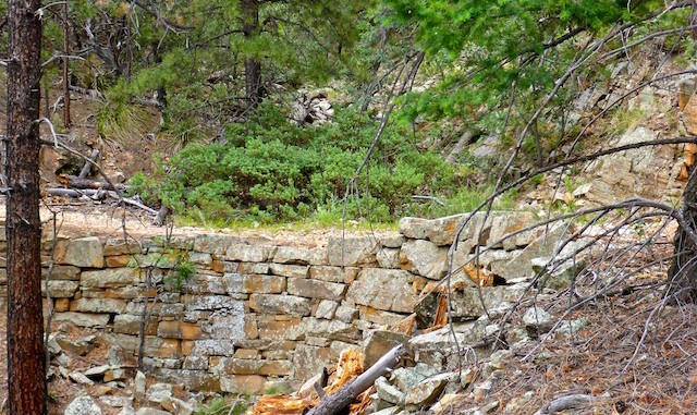 A portion of rock wall.