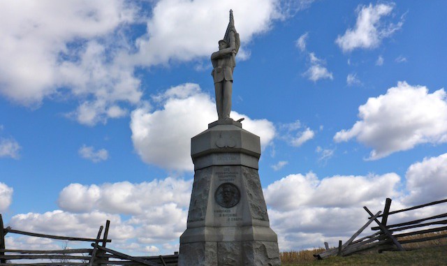 Antietam: 132nd Pennsylvania Regiment Monument at Bloody Lane.