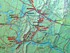 Campaign Map for the Civil War battles of South Mountain and Antietam.