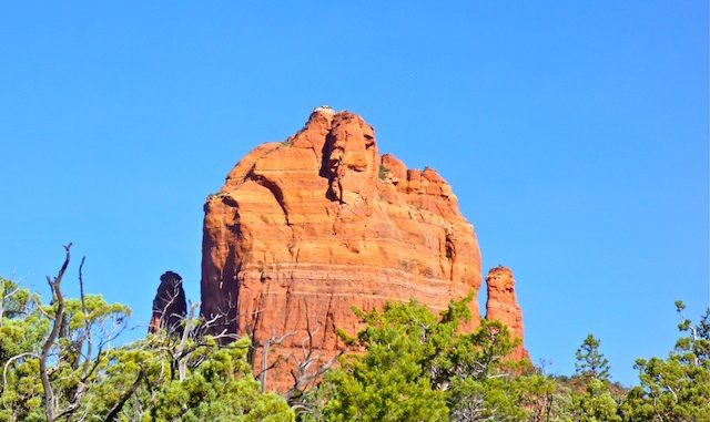 The Mitten, the first interesting rock formation on the Brins Mesa Loop.