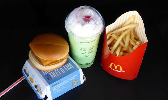 Hiking Food #2: McDonald's Filet-O-Fish, Shamrock Shake & Fries