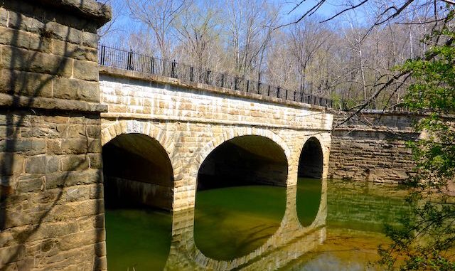 After the C&O Canal closed, the Catoctin Aqueduct spent 80 years falling apart. It was restored stone-by-stone in 2005.