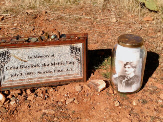 Mattie Earp's memorial in Pinal Cemetery.
