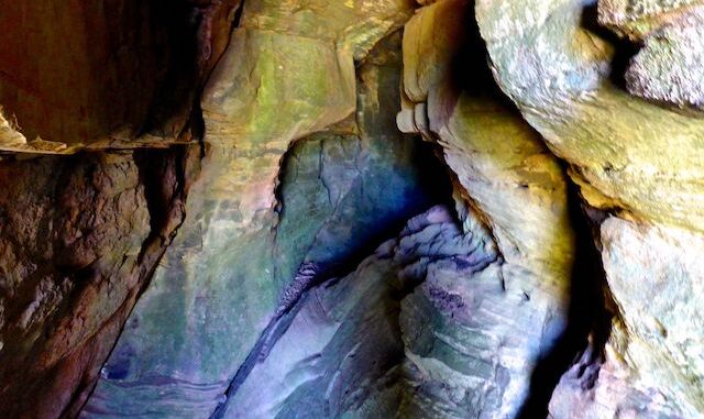 Inside the cave on East Clear Creek.