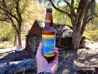 Enjoying a hiking beer at Tony Ranch.