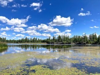 Beautiful clouds over White Horse Lake.