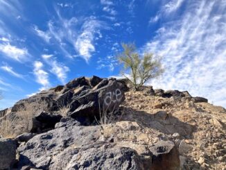 Ludden Mountain north summit. Follow the graffiti, up through the boulder field.