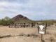 Butterfield Stage Trail: The first Boy Scout skull pole in five miles, at the Happy Camp / Fortymile Desert Tank cistern.