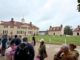 Line for the guided Mount Vernon mansion tour. Taking about 25 min., in groups of ~15, the tour visits all the rooms on the first and second floors. Beside the mansion are the colonnades, kitchen, and store house.